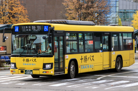 十勝バス（路線、新黄色塗装）